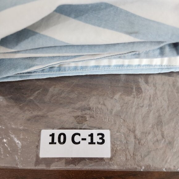 Good American Good Legs Crop Jeans Size 12 /31 Skinny White Blue Striped - Picture 15 of 15